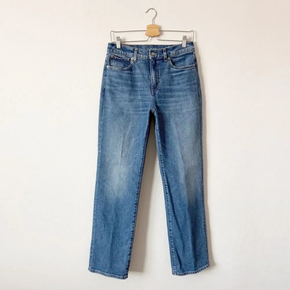 NEW J. Crew nipped straight High Rise jean in Semi stretch Style# CN394 Size 27